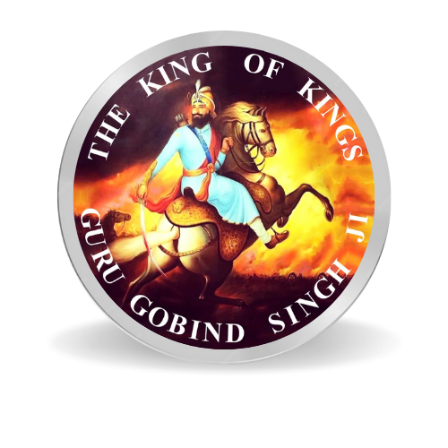 Guru Gobind Singh Ji Coloured Silver Coin – 999 Purity, BIS Hallmark, Fade-Resistant Design