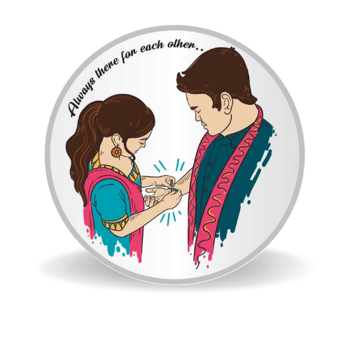 Raksha Bandhan Coloured Silver Coin – 999 Purity, BIS Hallmark, Fade-Resistant Design