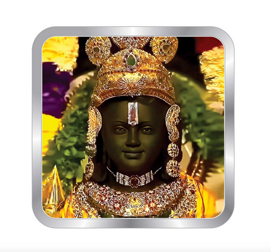 Ram Lalla Square Silver Coin – 999 Purity, BIS Hallmark, Fade-Resistant Design
