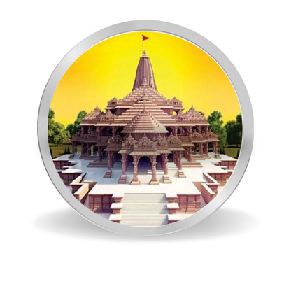 Ram Lalla Coloured 999 Pure Silver Coin with Lasting Vibrant Design