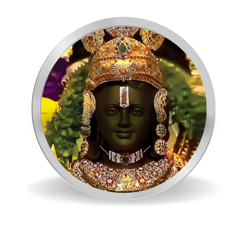 Ram Lalla Coloured 999 Pure Silver Coin with Lasting Vibrant Design